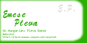emese pleva business card